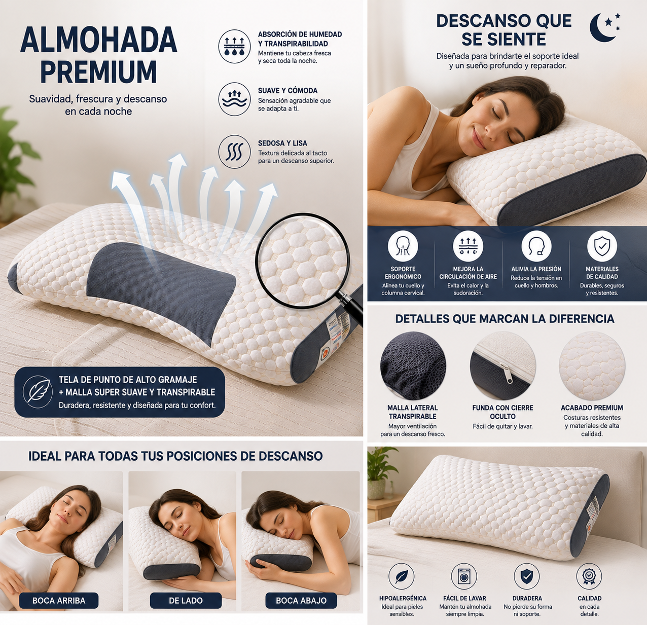 Almohada Para Cuello Viral – Duerme Sin Dolor Esta Noche