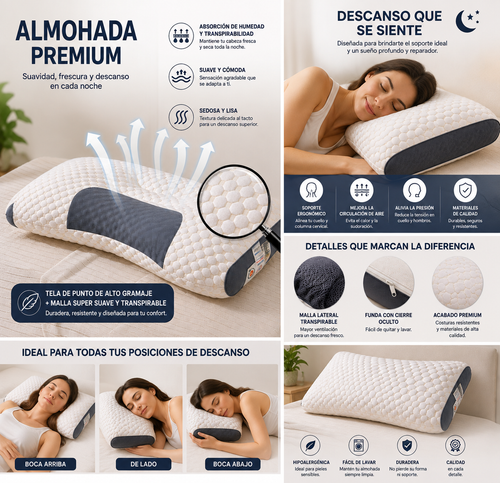 Almohada Para Cuello Viral – Duerme Sin Dolor Esta Noche