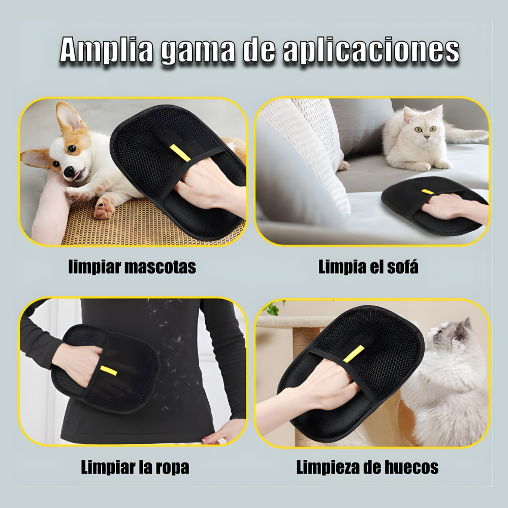 Guante Removedor de Pelo para Mascotas | Lleva 2 y el 2do con 50% OFF