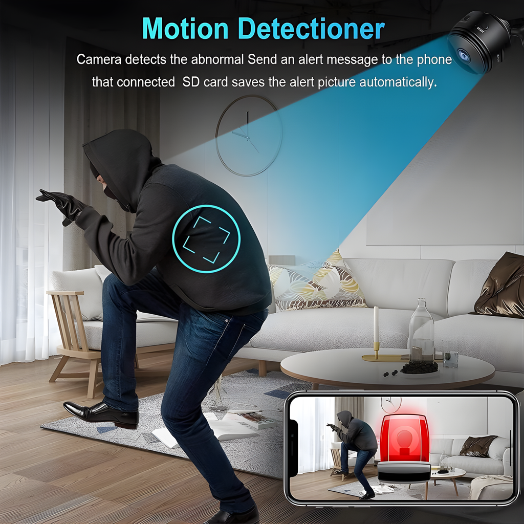 Mini Cámara Espía WiFi 1080p – Vigilancia Inteligente Día y Noche