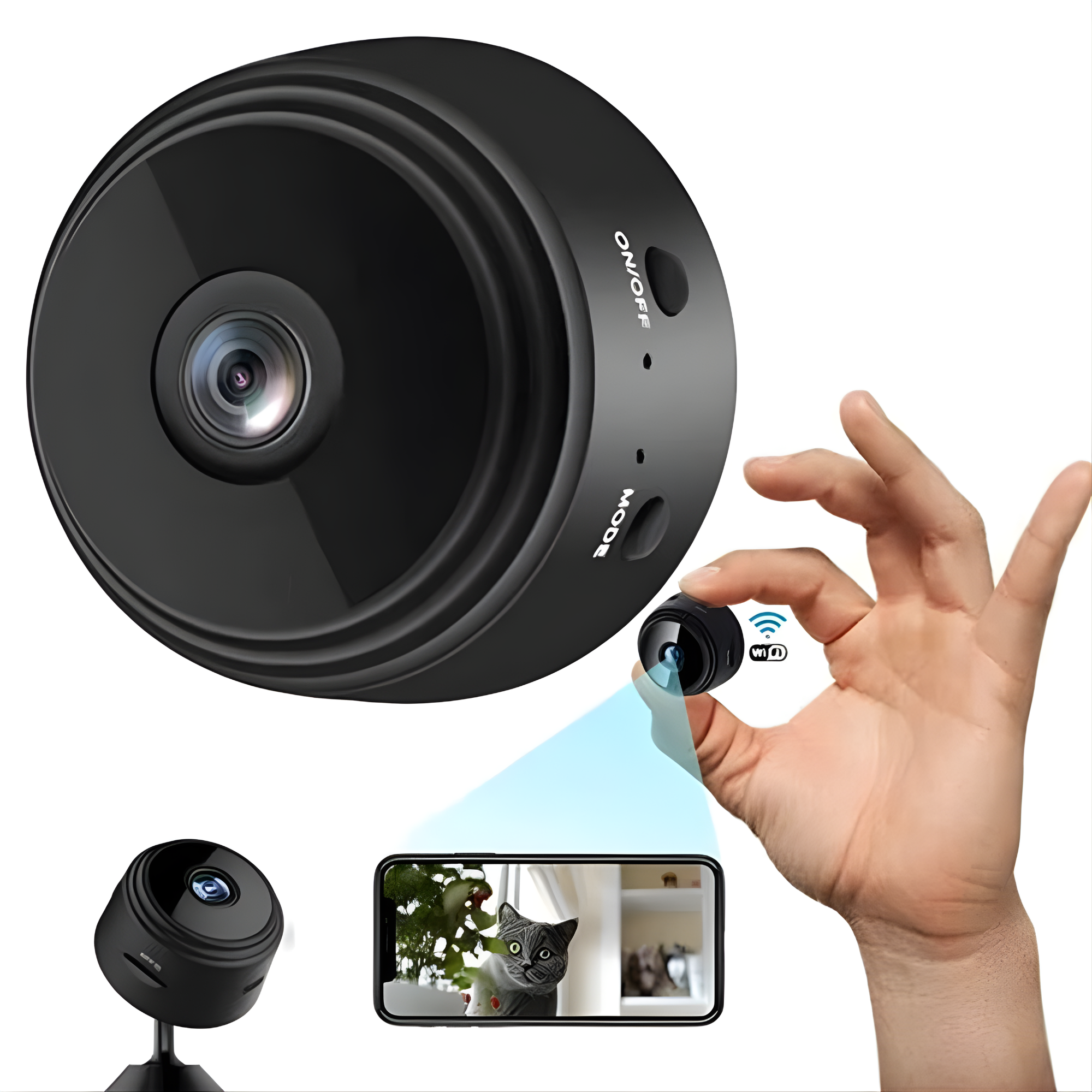 Mini Cámara Espía WiFi 1080p – Vigilancia Inteligente Día y Noche