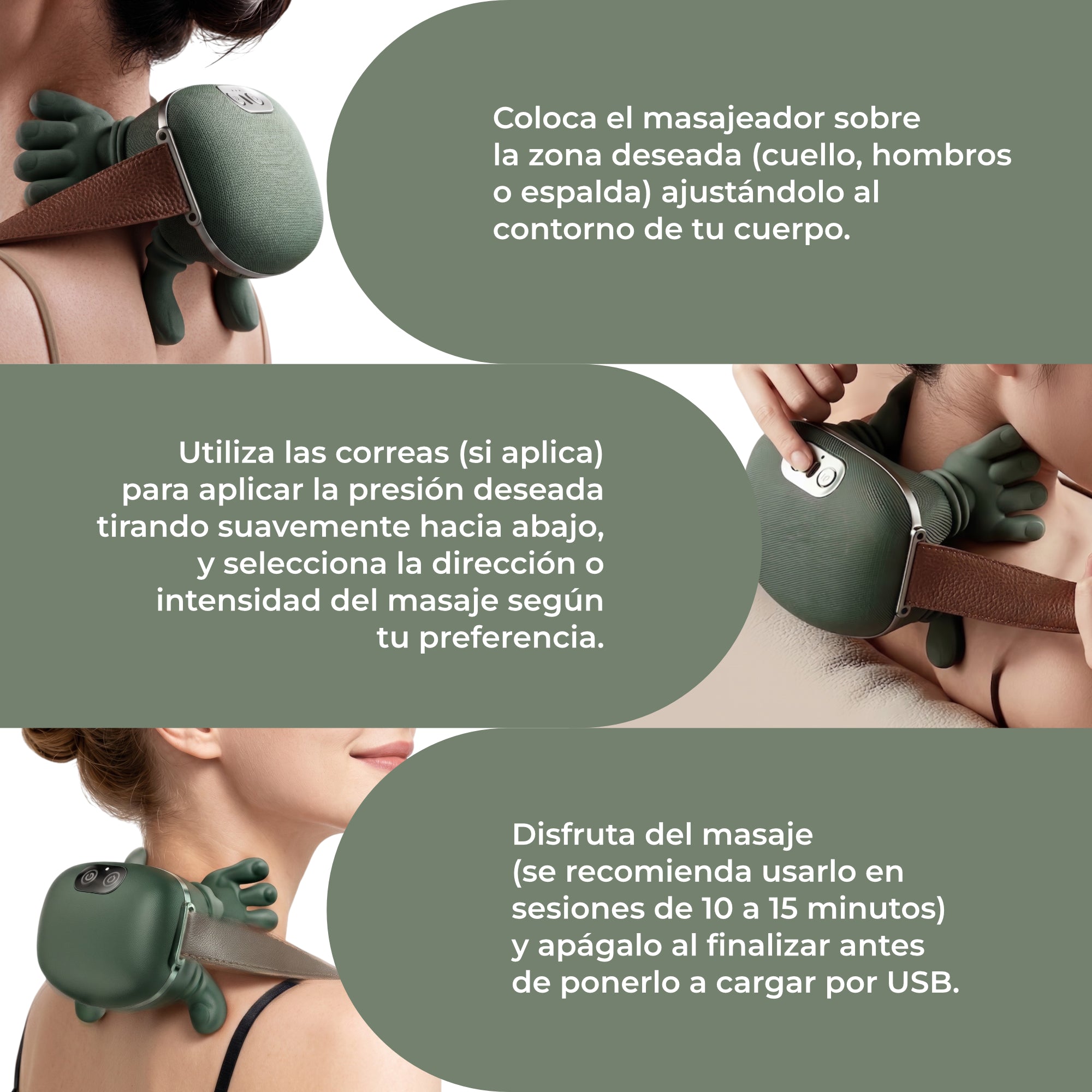 Masajeador Eléctrico Con Dedos Portátil